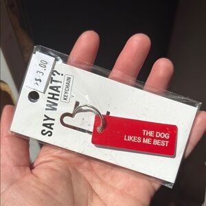Say What? Red Dog Keychain